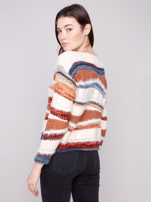 Long Sleeve Patchwork Sweater Knit