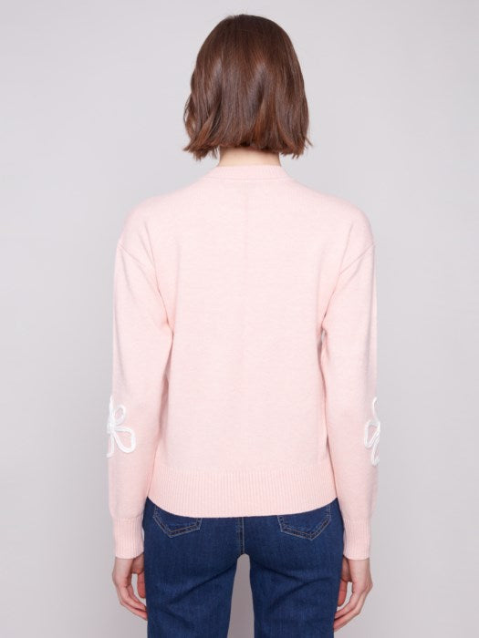 Drop Shoulder Sweater With Soutache Detail