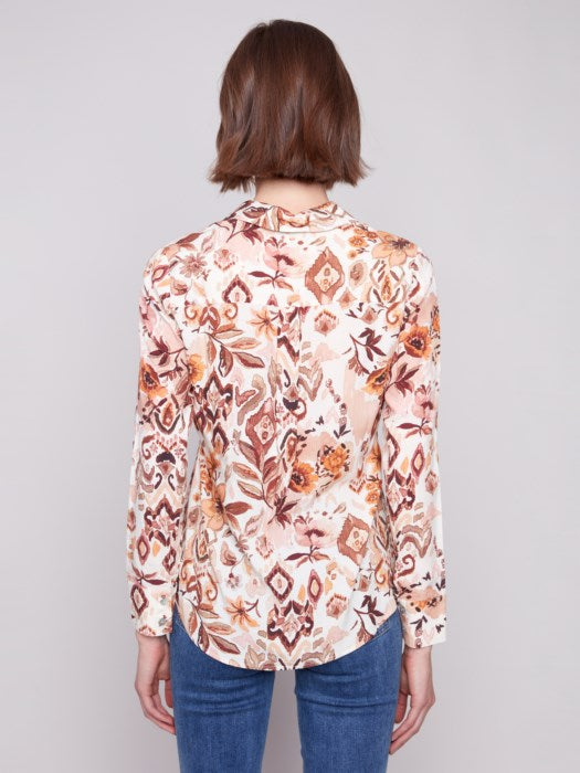 Printed Button-Up Shirt