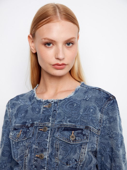 Eyelet Denim Jacket
