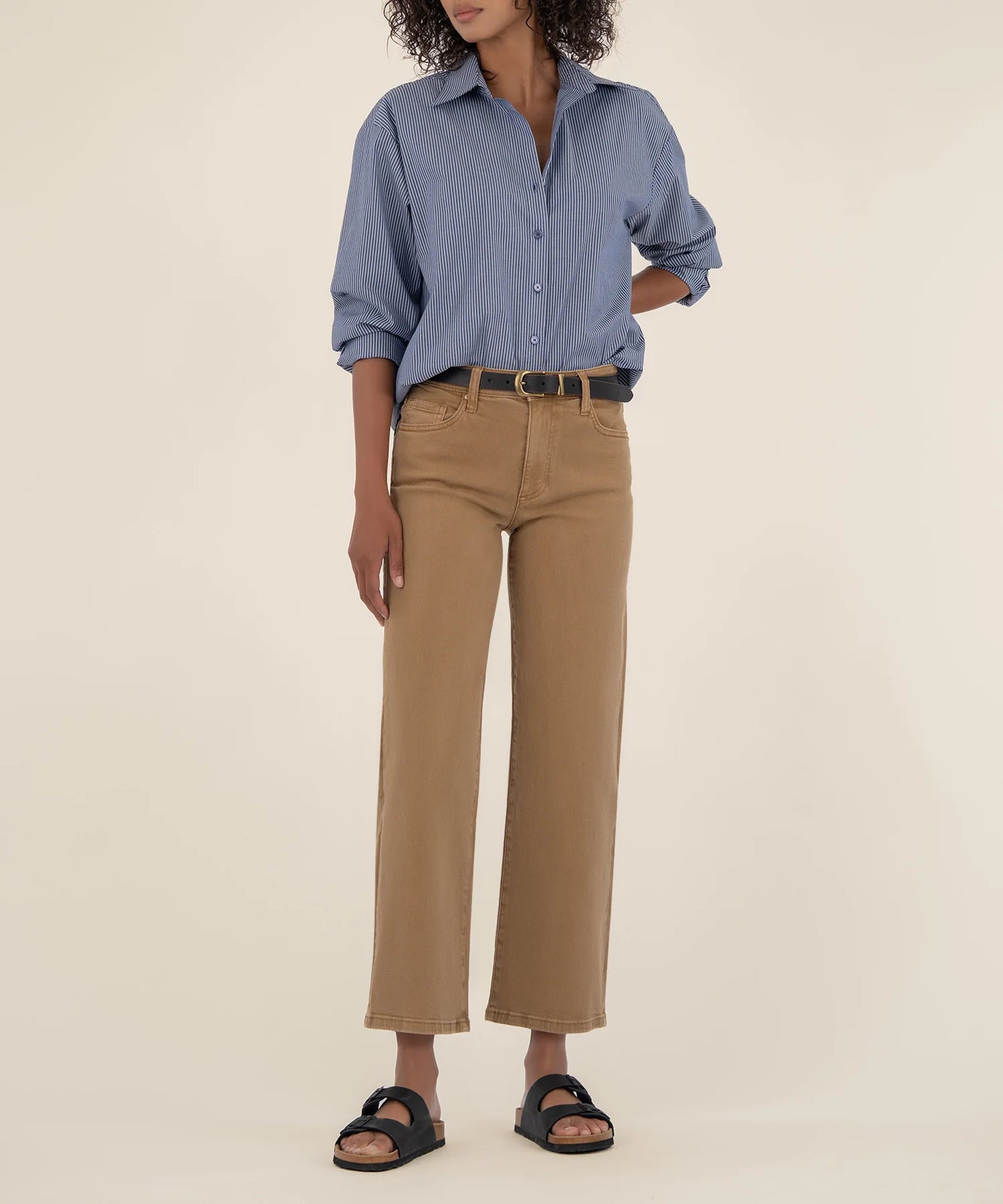 Charlotte High Rise Wide Leg Jean - CARAMEL