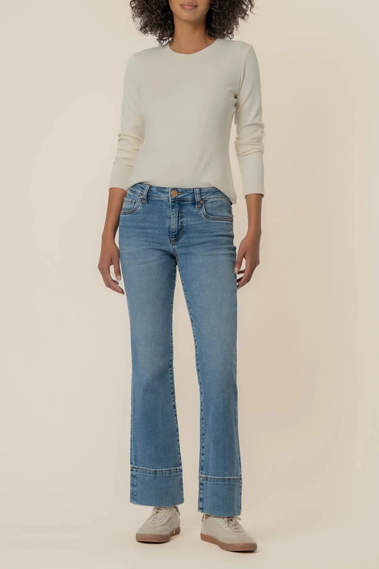 Kelsey Mid Rise Kick Flare Jeans - CONTRACT