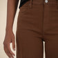 Sienna High Rise Straight Leg Jean - CAFE