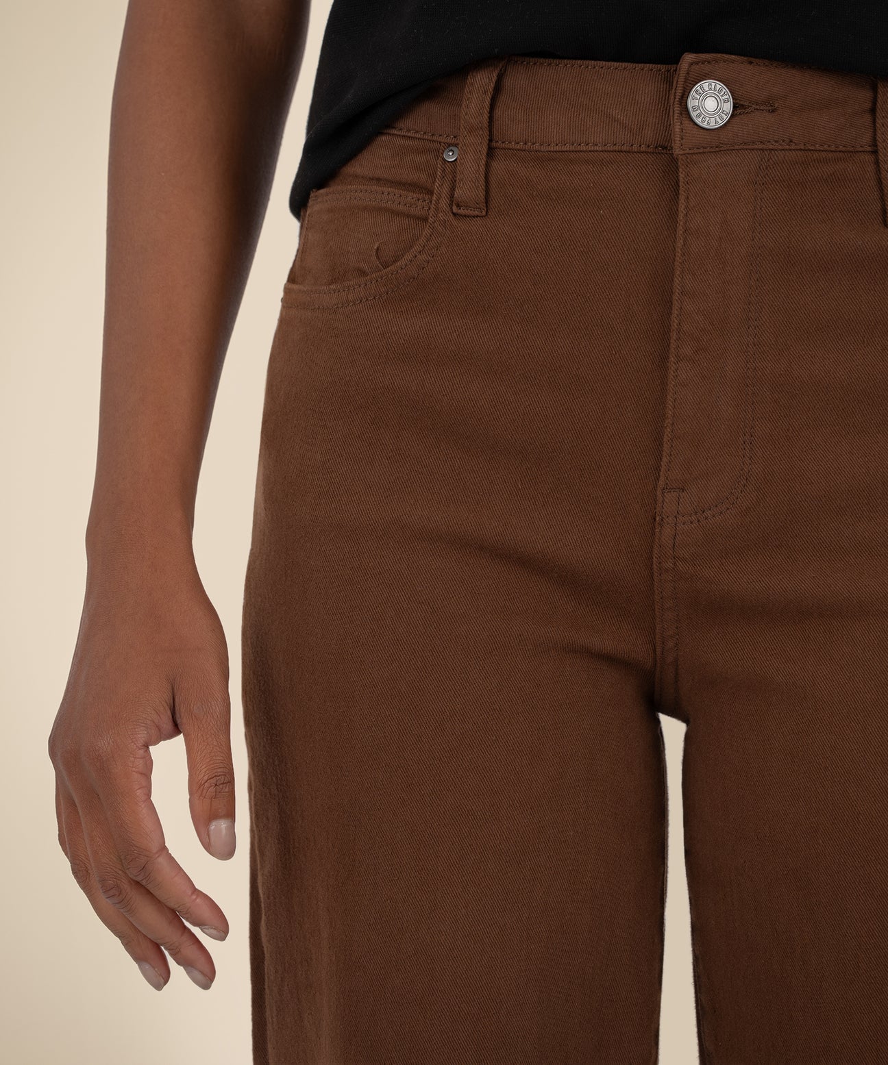 Sienna High Rise Straight Leg Jean - CAFE