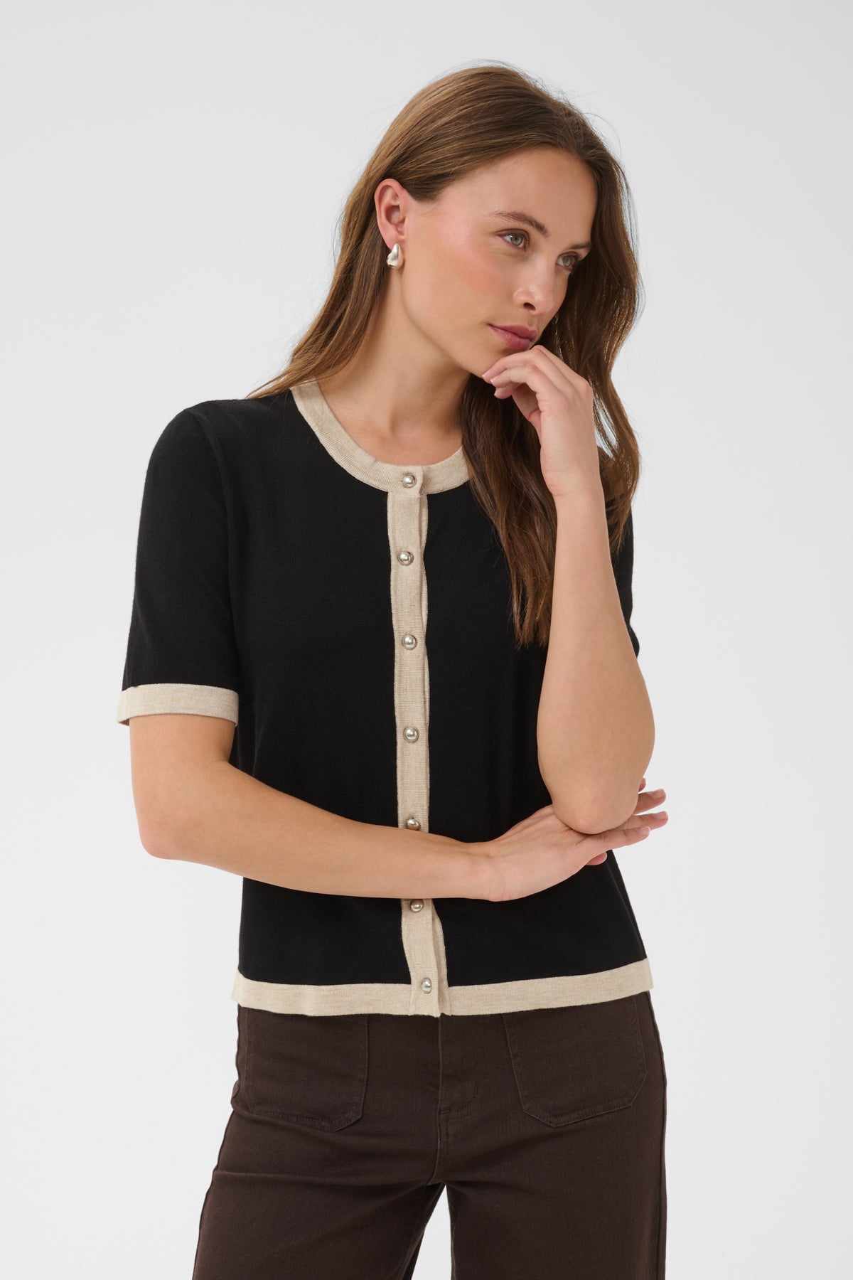 Lizzy Lizza Contrast Cardigan
