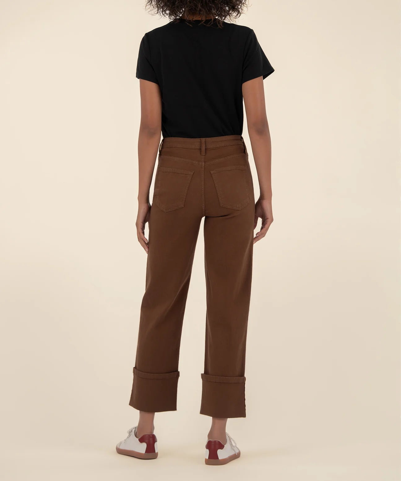 Sienna High Rise Straight Leg Jean - CAFE
