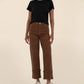Sienna High Rise Straight Leg Jean - CAFE