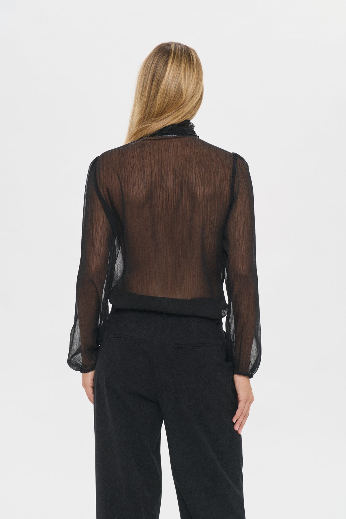 Lilja Crinkle Long Sleeve Blouse