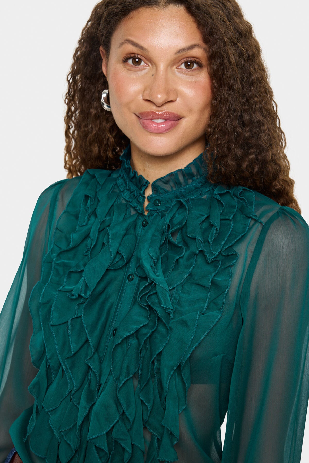 Lilja Crinkle Long Sleeve Blouse