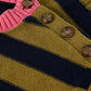 Bea Button Cotton Jumper - GREEN MULTI