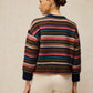 Florence Strip Jumper - NAVY MULTI