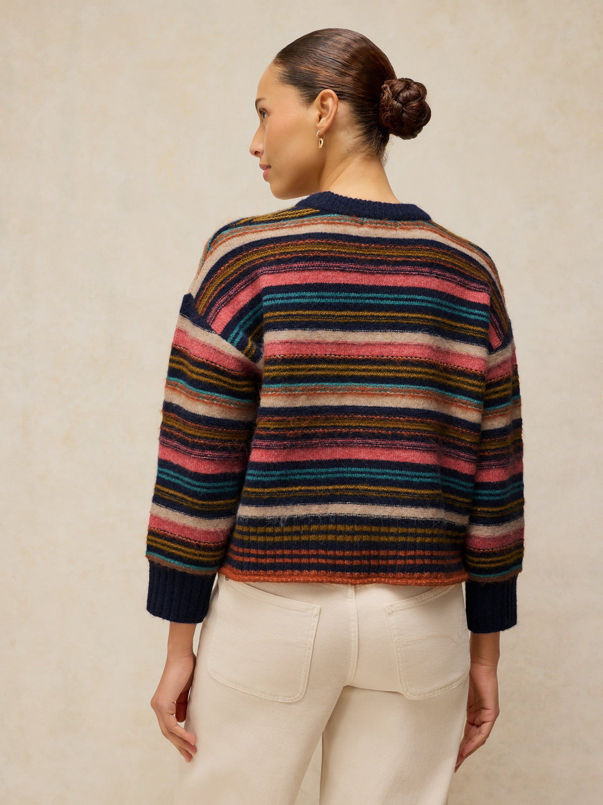 Florence Strip Jumper - NAVY MULTI