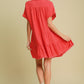 Short Sleeve Ruffle Tiered Dress - A5365