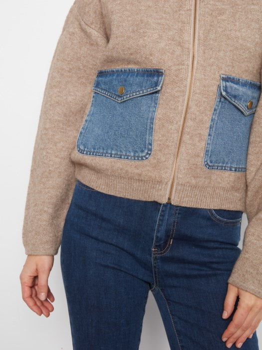 Denim Sweater Jacket