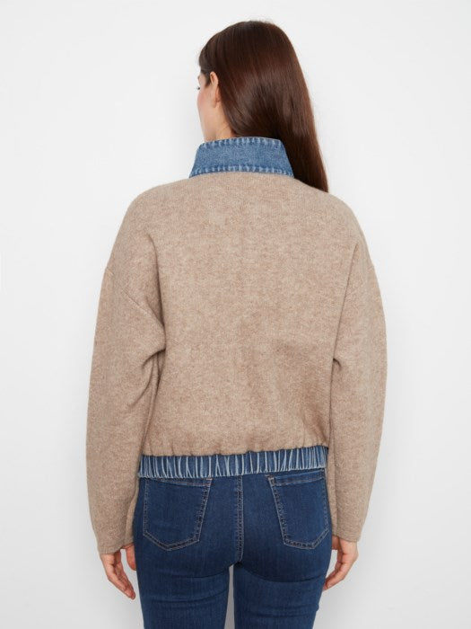 Denim Sweater Jacket