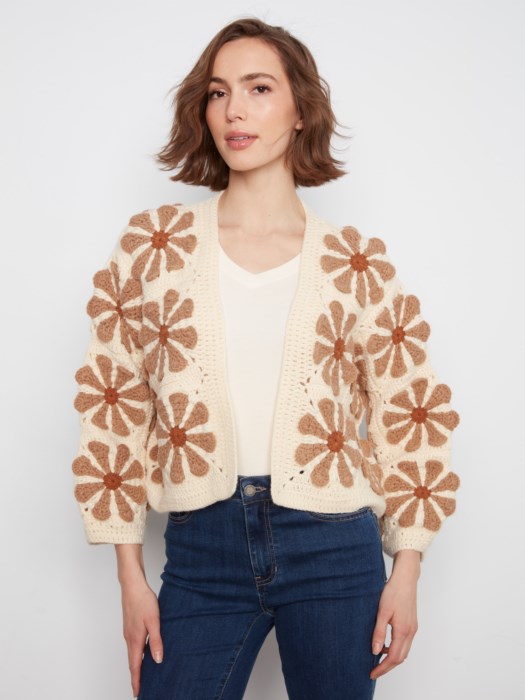 Floral Crochet Cardigan