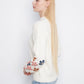 Mock Neck Sweater With Embroidered Flowers - C2689RR