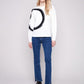 Placed Jacquard Crew Neck Sweater