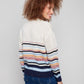 Crew Neck Sweater With Multicolour Stripes