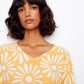 Reversible Printed V-Neck Sweater
