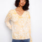 Reversible Printed V-Neck Sweater