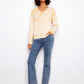 Reversible Printed V-Neck Sweater