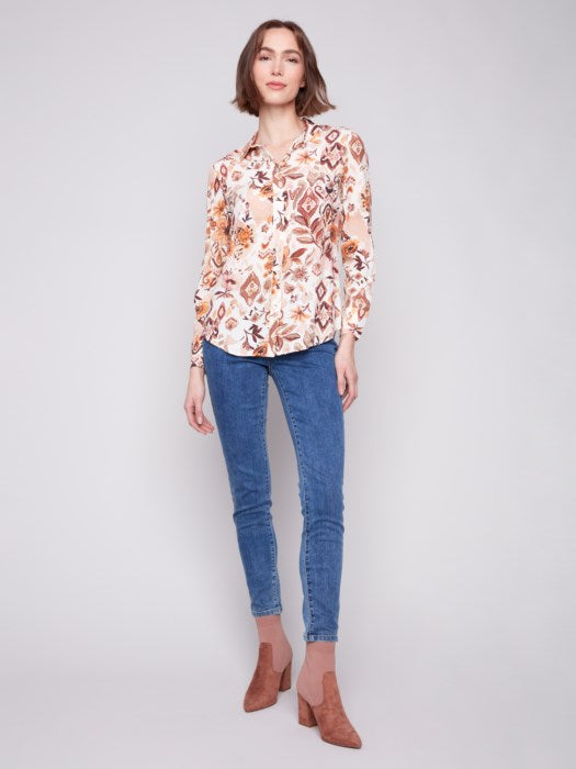 Printed Button-Up Shirt