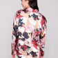Printed Satin Button-Down Shirt