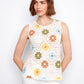 Floral Sleeveless Crochet Top
