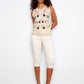 Sleeveless Geometric Pattern Crochet Top