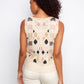 Sleeveless Geometric Pattern Crochet Top