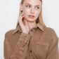 Button-Front Twill Overshirt