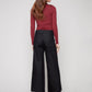 Cropped Patch Pocket Flare Lurex Denim Pants