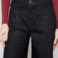 Cropped Patch Pocket Flare Lurex Denim Pants