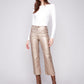 Metallic Wax Flared Pants