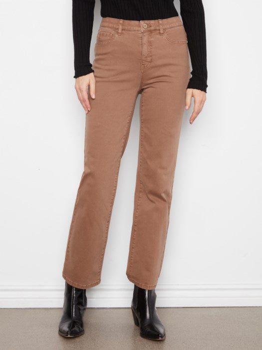 Straight Leg Twill Pants