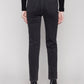 Straight Leg Stretch Denim Pants With Allover Tonal Embroide
