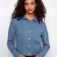 Linen Frayed Hem Jacket