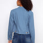 Linen Frayed Hem Jacket