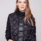 Reversible Solid/Jacquard Quilted Puffer