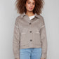 Double Face Wool Jacket With Blanket Stitch