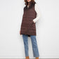 Long Hooded Puffer Vest - C6426