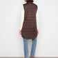 Long Hooded Puffer Vest - C6426
