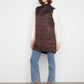 Long Hooded Puffer Vest - C6426