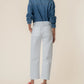 Ashton Wide Leg Barrel Leg Jeans- OPTIC WHITE