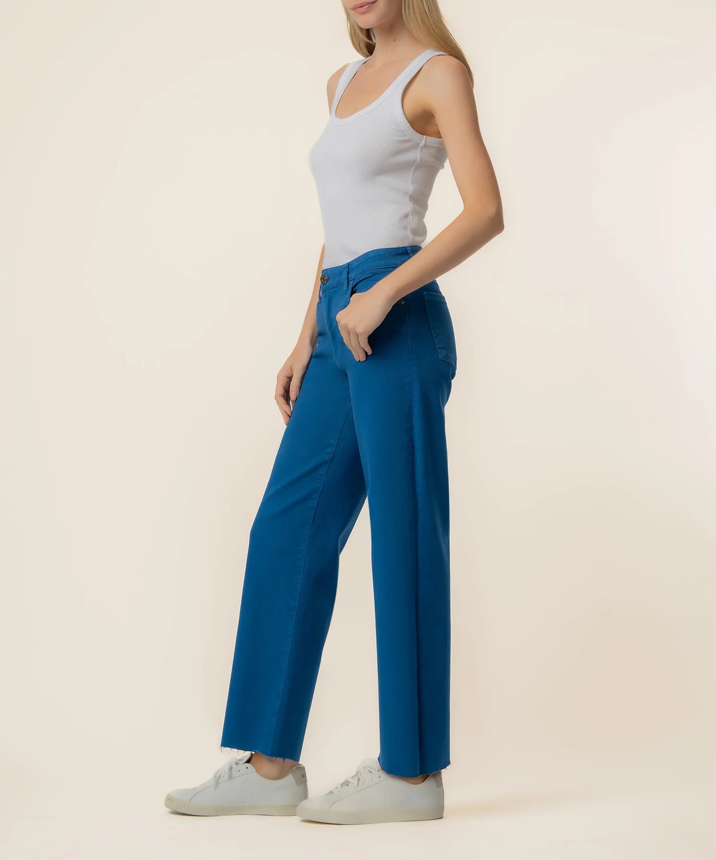 Charlotte High Rise Wide Leg Jean - SAPPHIRE