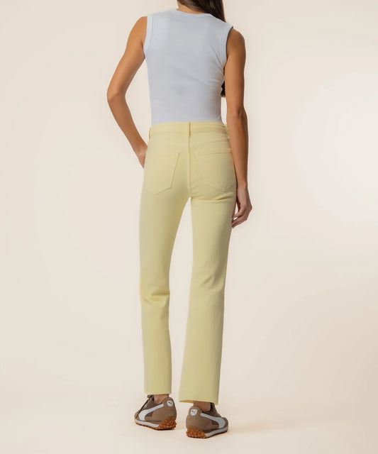 Kelsey Ankle Flare Jeans - PASTEL YELLOW