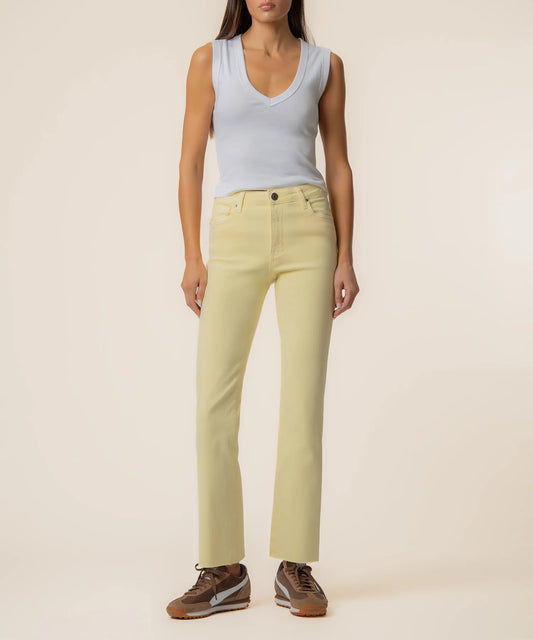 Kelsey Ankle Flare Jeans - PASTEL YELLOW
