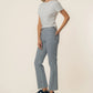 Kelsey Stripe Ankle Flare Jeans - NAVY/IVORY