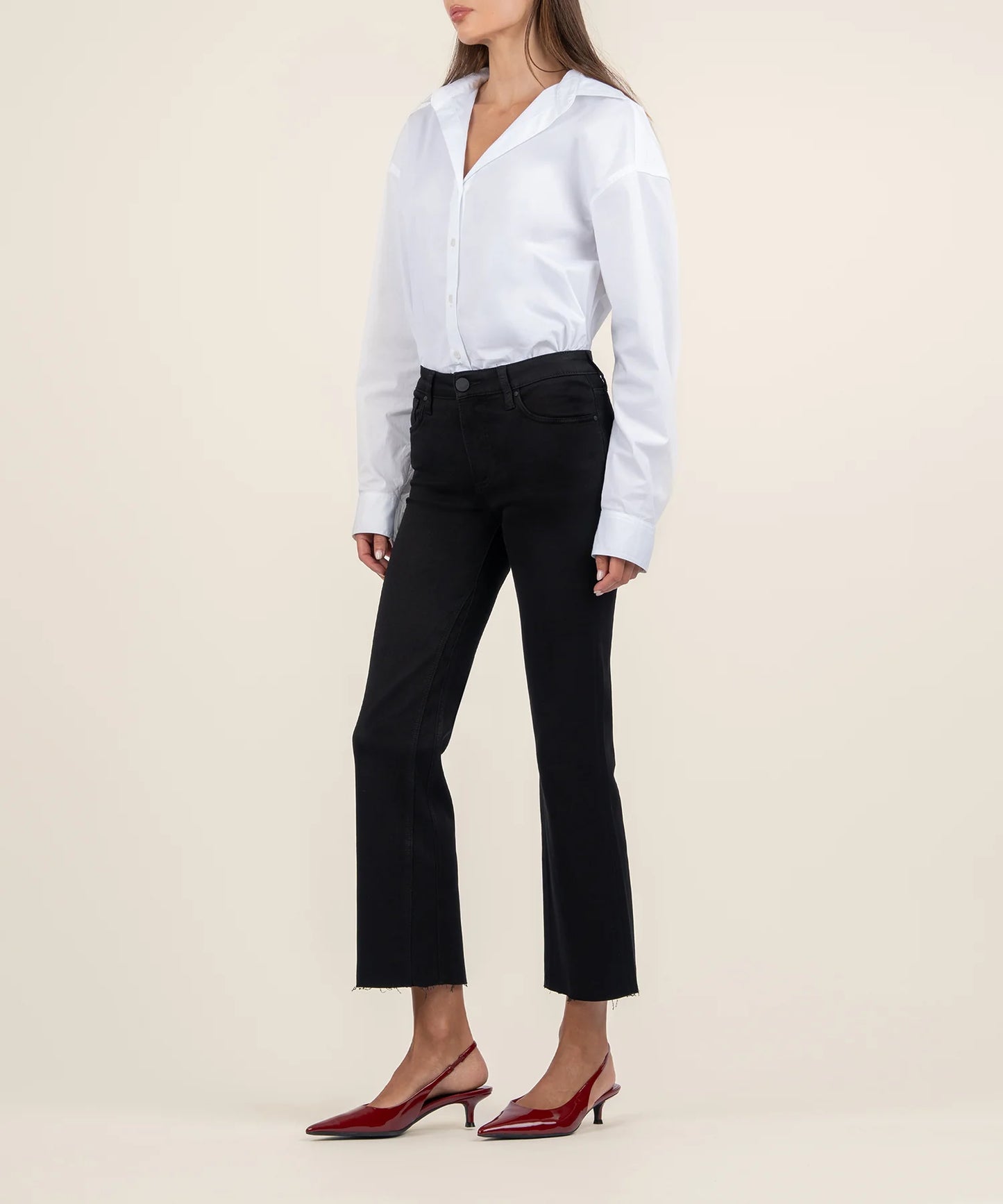 Kelsey Mid Rise Ankle Flare Jeans